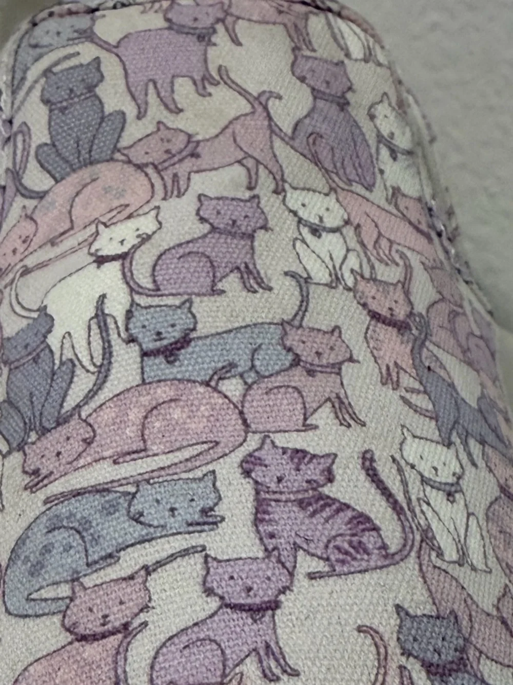 Humane Society of America Cat Feline Print Pink Lavender & White - New - 7